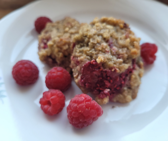 Raspberry and maple patties (without wheat flour, without dairy products)